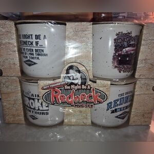 NWT'S " You Might Be A Redneck" Mug Set, In The Box And Plastic